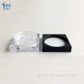 15g Matte Black Square Loose Powder Jar